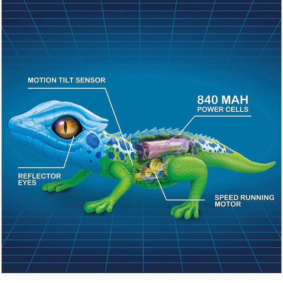Robo Alive Lurking Lizard series - Blue and Green - Picture 2 of 14